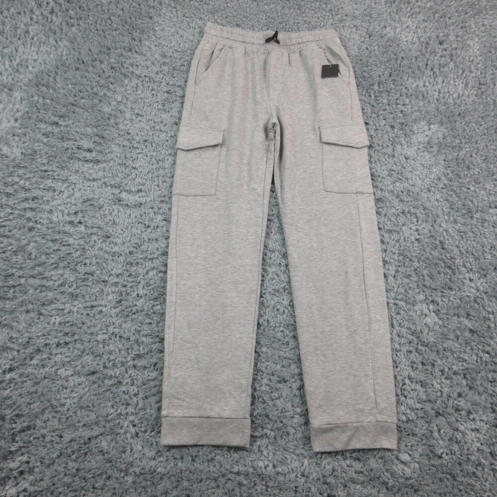 01.ALGO Pants Womens 14 Gray Cargo Jogger Sweatpants Lounge Stretch 26x28* NWT